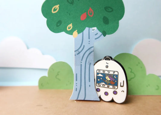 Tamaghostie Halloween Enamel Pin