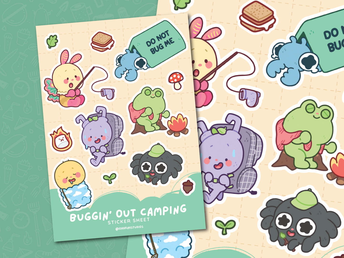 Buggin' Out Camping Sticker Sheet