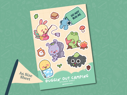 Buggin' Out Camping Sticker Sheet