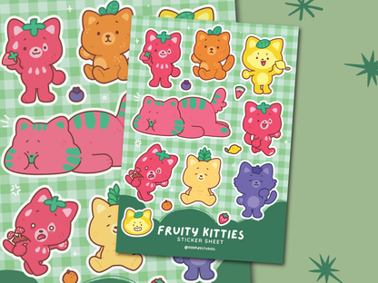 Fruity Kitties Sticker Sheet