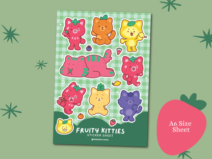 Fruity Kitties Sticker Sheet