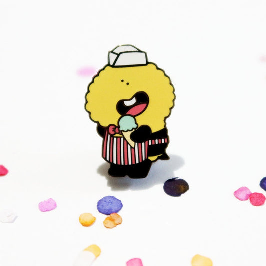 Ice Cream Parlor Bee Enamel Pin